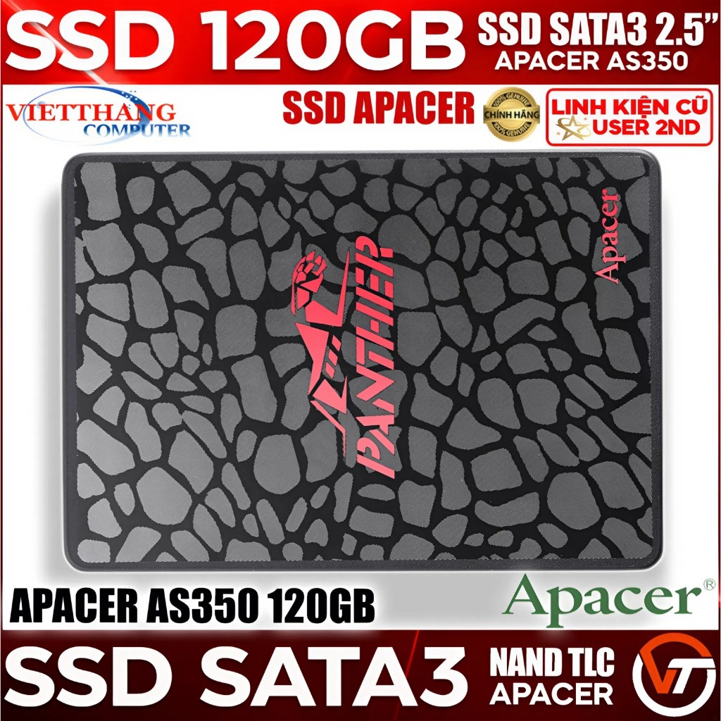 Ổ cứng SSD 120GB Apacer AS350 2.5-Inch SATA 3 Sức khoẻ Good SSD cũ đã qua sử dụng ( Cũ - 2nd )