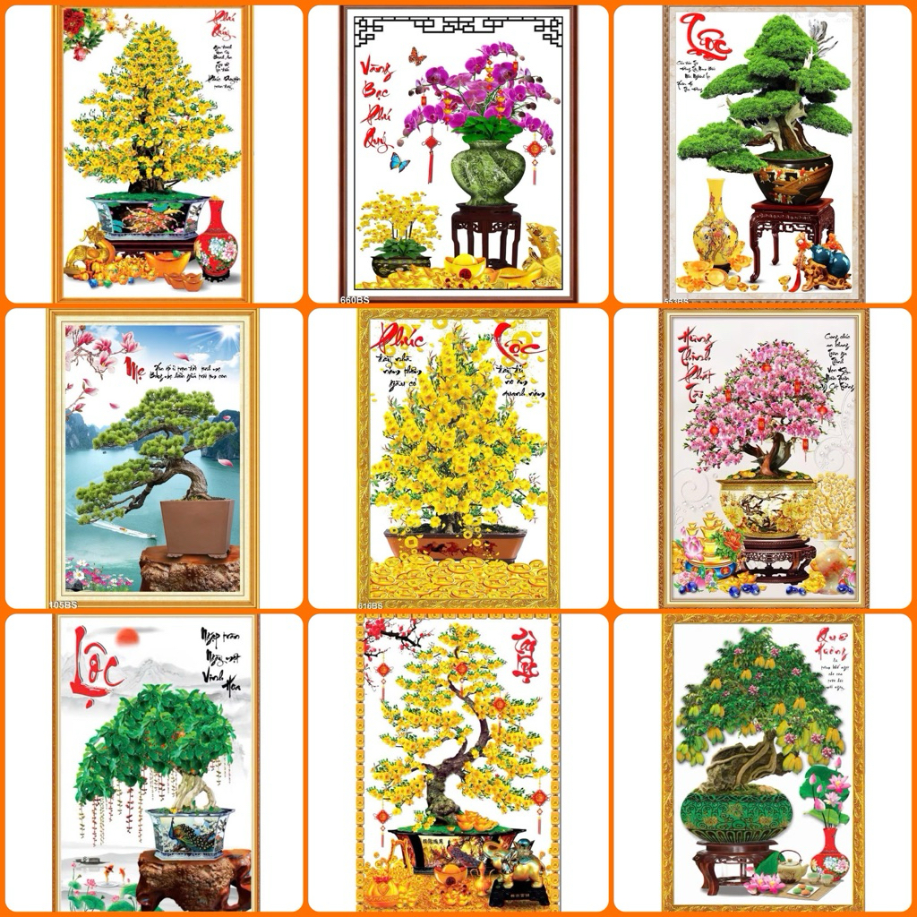 Tranh 3d dán tường mai vàng phong thuỷ – biểu tượng cho tài lộc, phú quý và may mắn quanh năm.