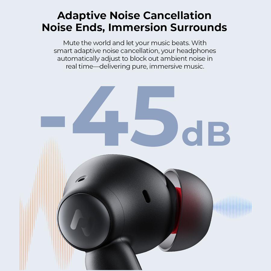 Tai Nghe TWS HAVIT SPACE NC01T, BT 6.0, Hybrid ENC + ANC -45dB, App Havit Life, Nghe Nhạc Đến 30H - Hàng Chính Hãng | BigBuy360 - bigbuy360.vn