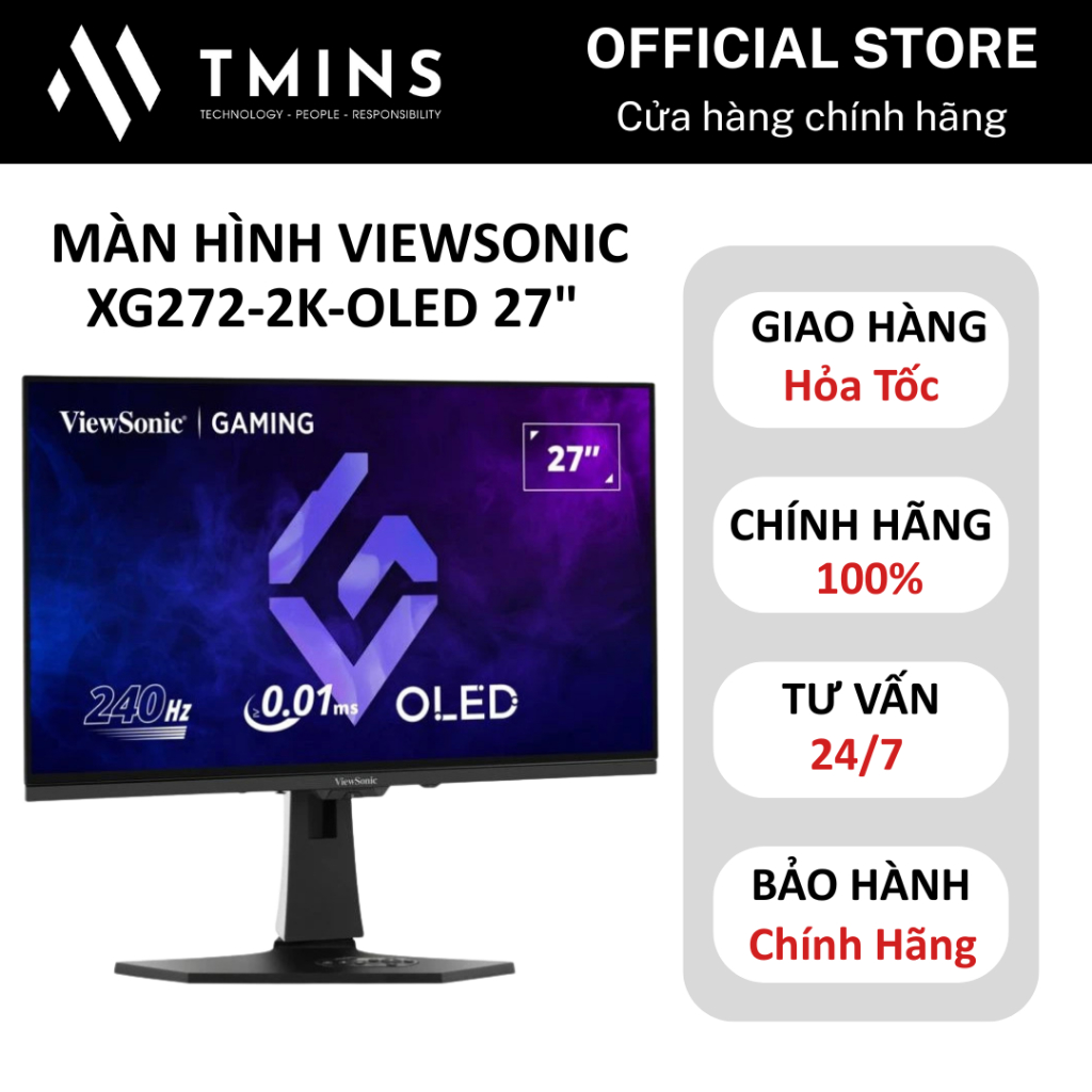 Màn hình ViewSonic XG272-2K-OLED 27" QD-OLED 2K 240Hz Gsync chuyên game
