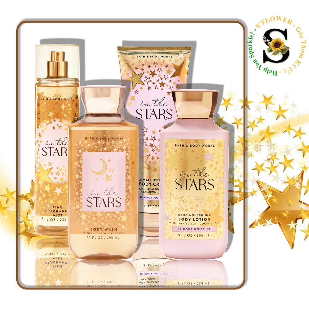 ✨ In The Stars | Bộ Sản Phẩm Gel Tắm - Dưỡng Thể - Xịt Thơm Mịn Da Lưu Hương Toàn Thân Bath & Body Works