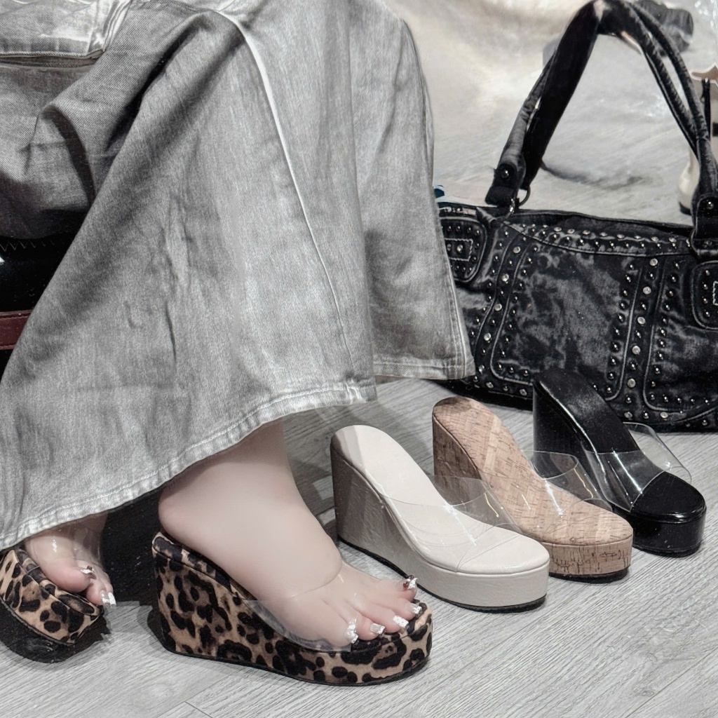 NS4 Dép xuồng quai mica mũi tròn 10 phân - Bonita Shoes BM399