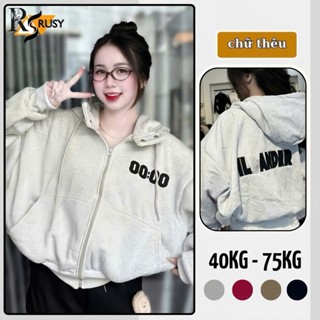  Áo Khoác Nỉ Boxy Chất Nỉ Bông Dày Dặn Nón To Form Rộng Tay Xỏ Ngón Chống Nắng Bo Lưng Chun Thoải Mái Thêu 00:00 RUSY 