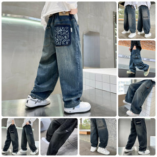 TJ10 quần jean bé trai size đại size130-170 22-45kg quần dài quần bò bé trai lớn xu hướng hàn quốc hàng quảng châu