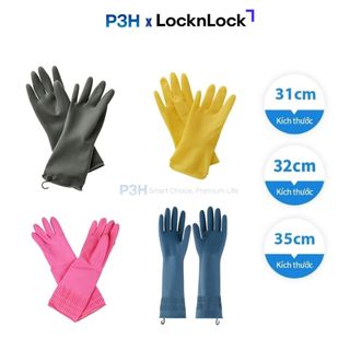 Găng tay cao su locknlock dùng rửa chén vệ sinh nhà cửa nhiều màu và kích cỡ etm804 etm832 etm861 p3h mall