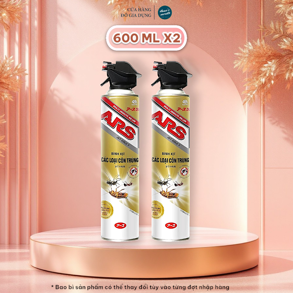 Combo 2 chai x 600ml ARS xịt muỗi & côn trùng | Không mùi