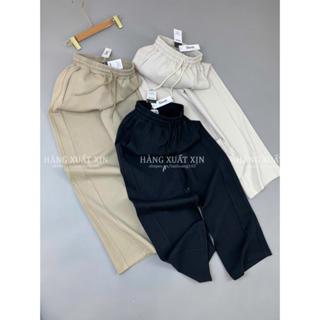  Quần nỉ nữ ống suông ống rộng OSHIRI – dáng suông thời thượng chất vải dạ nỉ mềm rủ siêu đẹp co giãn thoải mái 