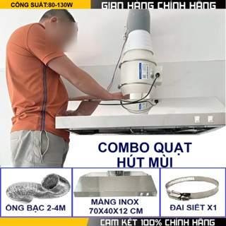 Quạt thông gió hút mùi HF150-HF200 - Hút mùi bếp, khử khói, giảm ẩm, thông thoáng không khí