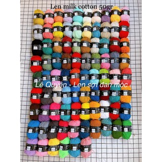 Sét 100 cuộn len milk cotton 50g