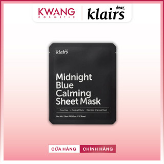  Mặt nạ phục hồi và làm dịu da Dear Klairs Midnight Blue Calming Sheet Mask 25ml 