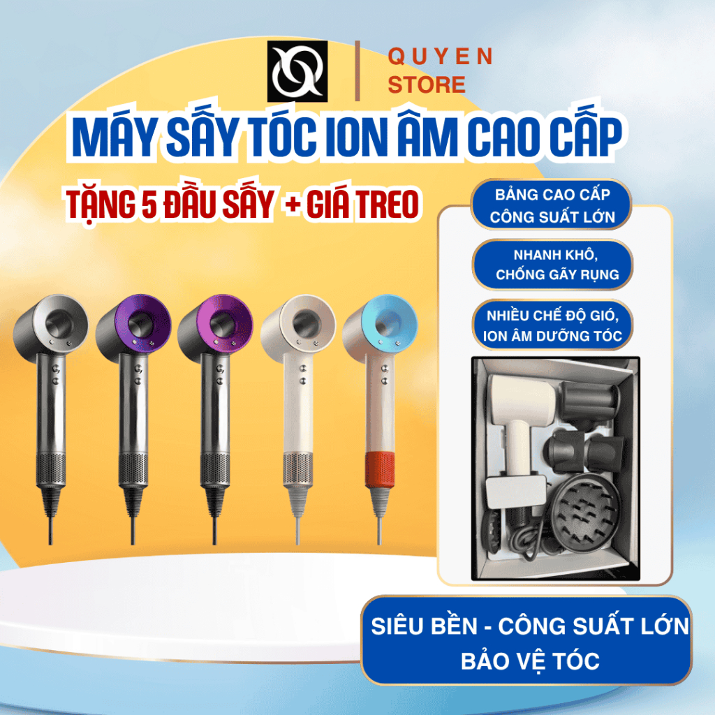 💨 MÁY SẤY TÓC ION ÂM BẢN NÂNG CẤP 2026 – CÔNG SUẤT 2800W | SẤY NHANH, CHỐNG GÃY RỤNG TÓC - SIÊU ÊM