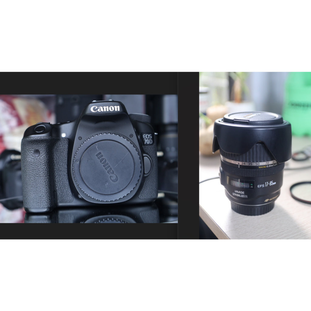 Bộ Máy ảnh Canon 70d + lens 17-85mm is usm (máy mới - màn xoay lật cảm ứng - 33k shot) Bảo hành 12 tháng