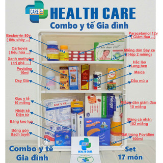 Combo Tủ Y Tế Gia Đình -  Dụng Cụ & Vật Phẩm Chăm Sóc Sức Khỏe Gia Đình – Gọn Gàng, Tiện Lợi, Dễ Sử Dụng