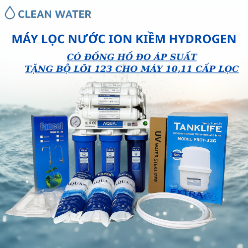 MÁY LỌC NƯỚC ION KIỀM HYDROGEN , MÁY LỌC NƯỚC RO AQUA GẦM BẾP 4-11 CẤP LỌC SỬ DỤNG GIA ĐÌNH BẢO HÀNH 12 THÁNG.