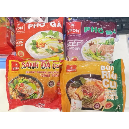 Phở Bò/ Phở Gà/Bánh Đa Cua/Bún Riêu Cua Vifon Gói