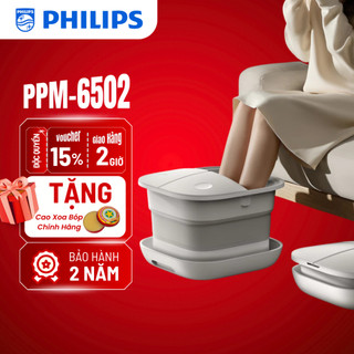  Bồn Ngâm Chân Massage Philips PPM6502 - Massage Thủy Lực - 3 Mức Nhiệt 