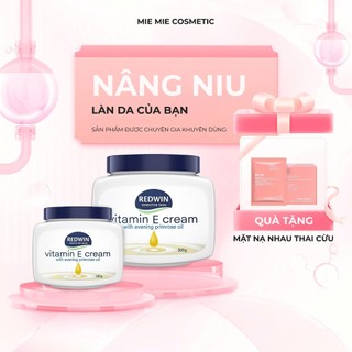  Kem Dưỡng Ẩm Redwin Vitamin E Úc Cream 300g  Dưỡng Ẩm Cho Da Giúp Da Mềm Mịn Chống Nứt Nẻ Cho Mặt Và Body 