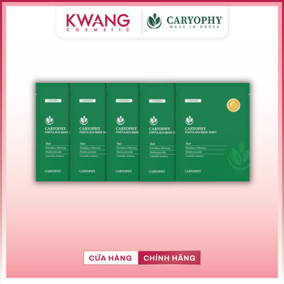 Mặt Nạ Dưỡng Ẩm, Sáng Da, Mờ Thâm, Giảm Mụn Caryophy Portulaca Mask Sheet
