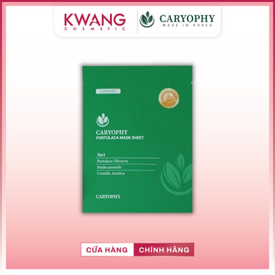 Lẻ 01 Miếng Mặt Nạ Giấy Caryophy Portulaca Mask Sheet  Dành Cho Da Mụn, Chăm Sóc Da Toàn Diện