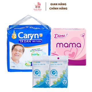 Bỉm caryn, bvs mama và quần lót giấy đi sinh cho mẹ