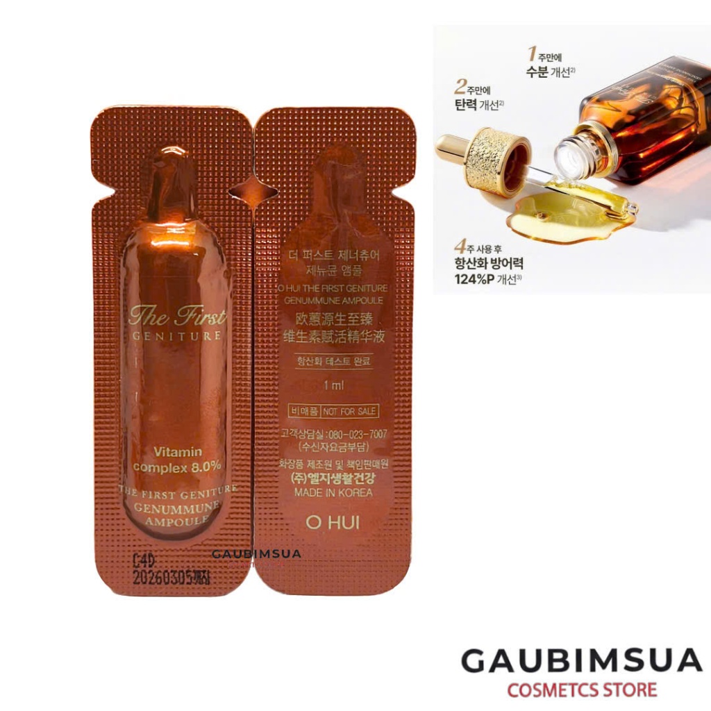 5 gói 1ml Tinh Chất Chống Oxy Hoá Vitamin C Ohui The First Vitamin Complex 8.0%