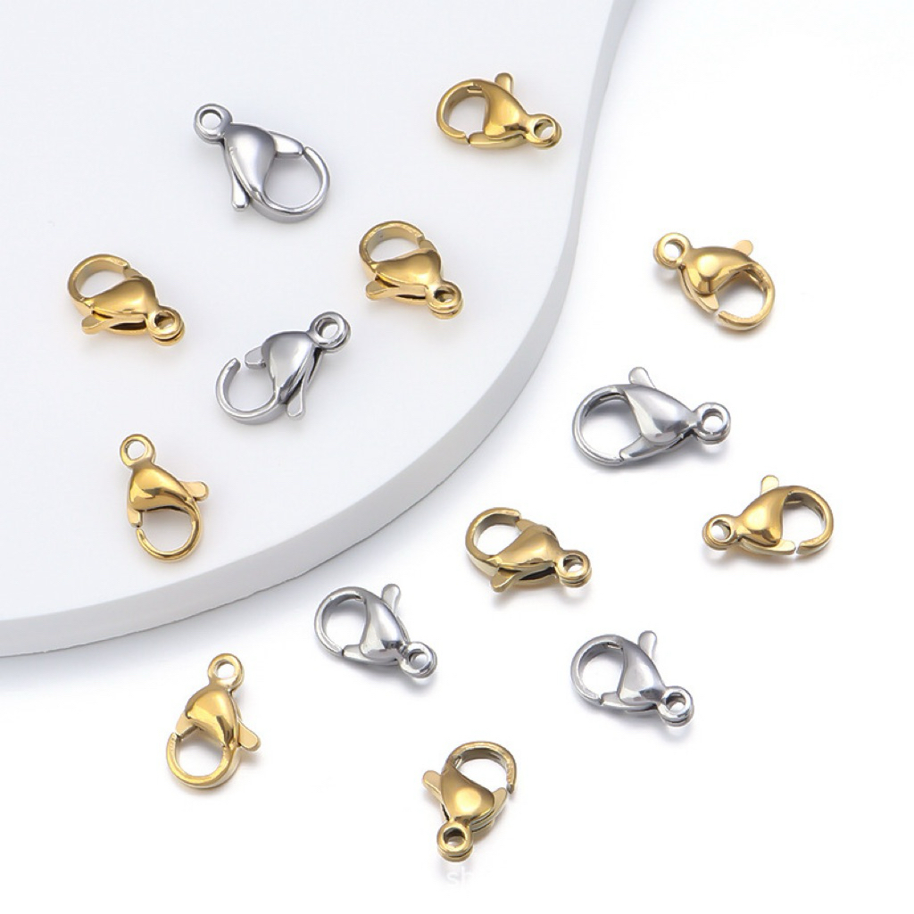 [Thép Titan Không Gỉ] Set 10 cái Khóa càng cua bằng thép không gỉ 9-15mm, nối vòng tay/dây chuyền bằng thép titan