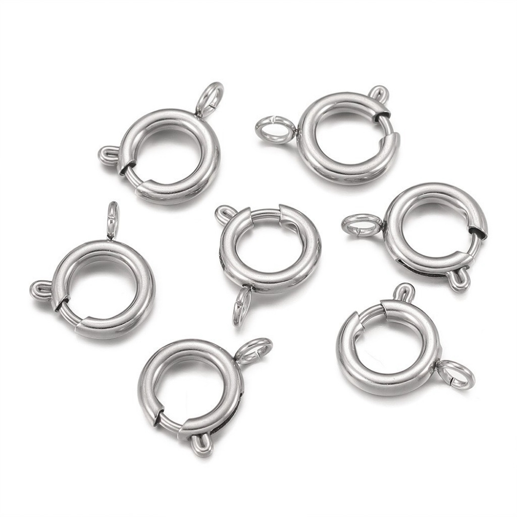 [Thép Titan Không Gỉ] Set 10 cái Khoá tròn khoen hở làm vòng tay vòng cổ trang sức phụ kiện handmade