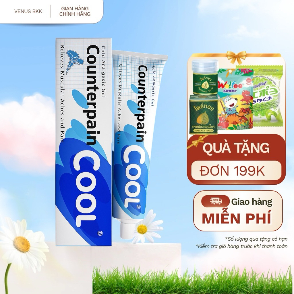 Kem Xoa Bóp Counterpain Cool (Lạnh) Thái Lan Tuýp 120g