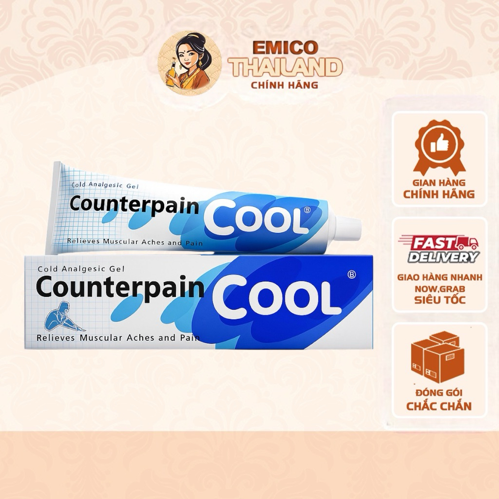 Kem Xoa Bóp Lạnh Counterpain Analgesic Balm Thái Lan 120g