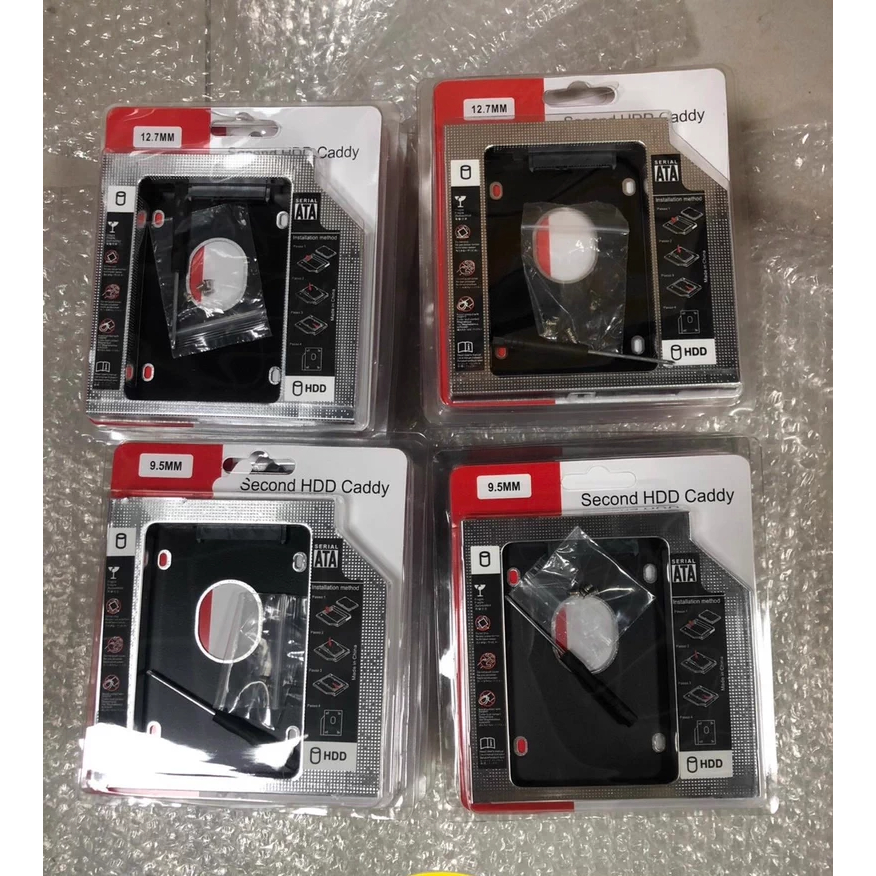 Khay Chuyển Ổ Cứng HDD/SSD 2.5 Inch Chuẩn SATA Cho Laptop – Second HDD Caddy 9.5mm/12.7mm Kèm Tua Ví