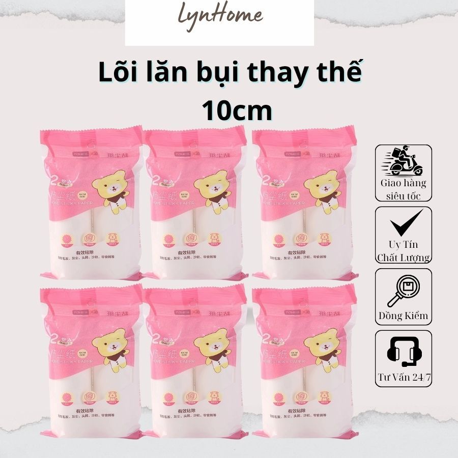 Combo 10 Lõi lăn bụi thay thế, Lõi lăn siêu dính mọi loại bụi - 10cm