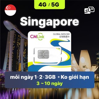 SIM/ESIM Singapore 4G - Gói theo ngày (3~10 ngày) - SIMLYNK tặng que chọc sim
