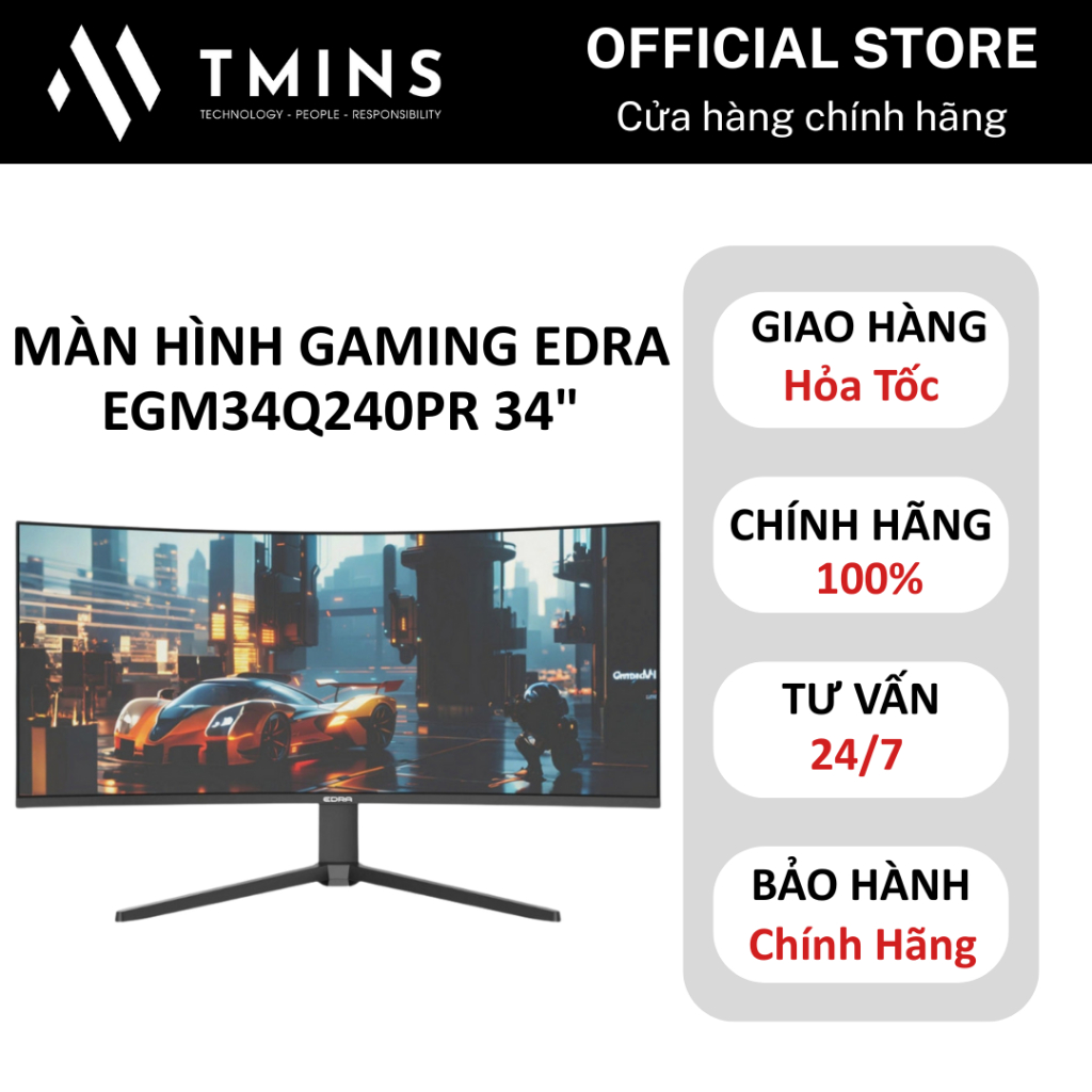 Màn hình gaming EDRA EGM34Q240PR 34 inch WQHD