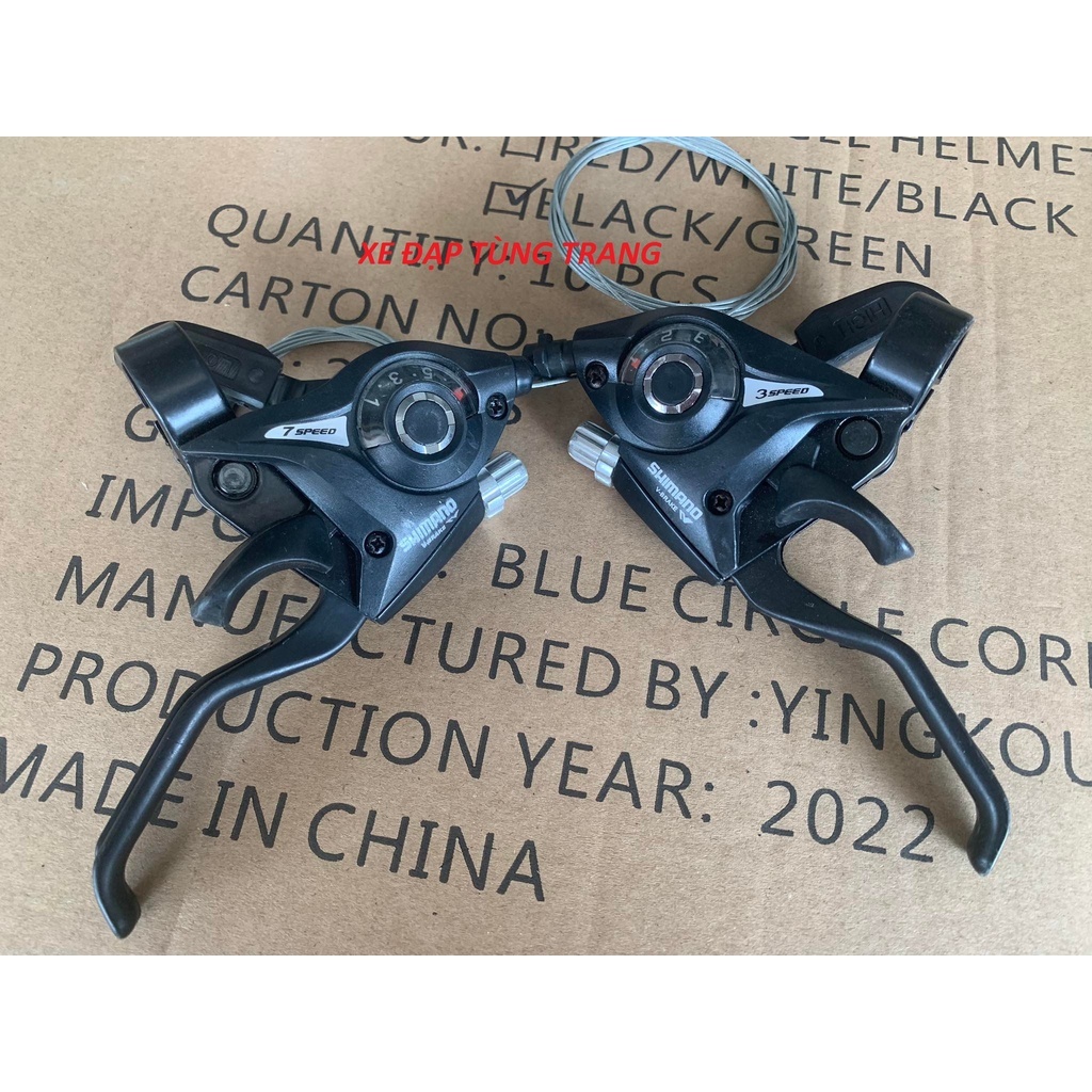 TAY ĐỀ BẤM XẢ KÈM THẮNG XE ĐẠP SHIMANO 3X7