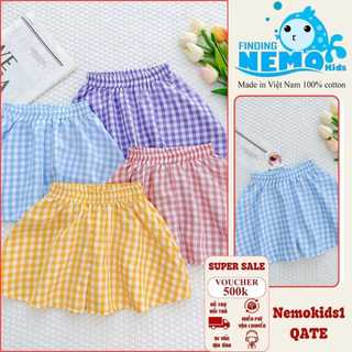  Quần Giả Váy Bé Gái Lụa Mềm Mịn Họa Tiết Caro Dễ Thương 10-25kg – Nemokids 