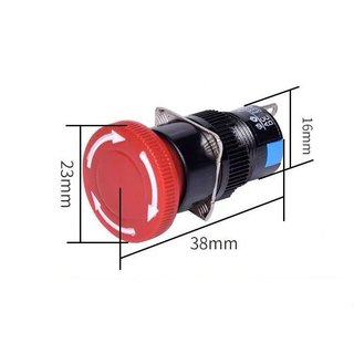 Nút Dừng Khẩn Cấp 16mm AB6-V 250VAC 1A