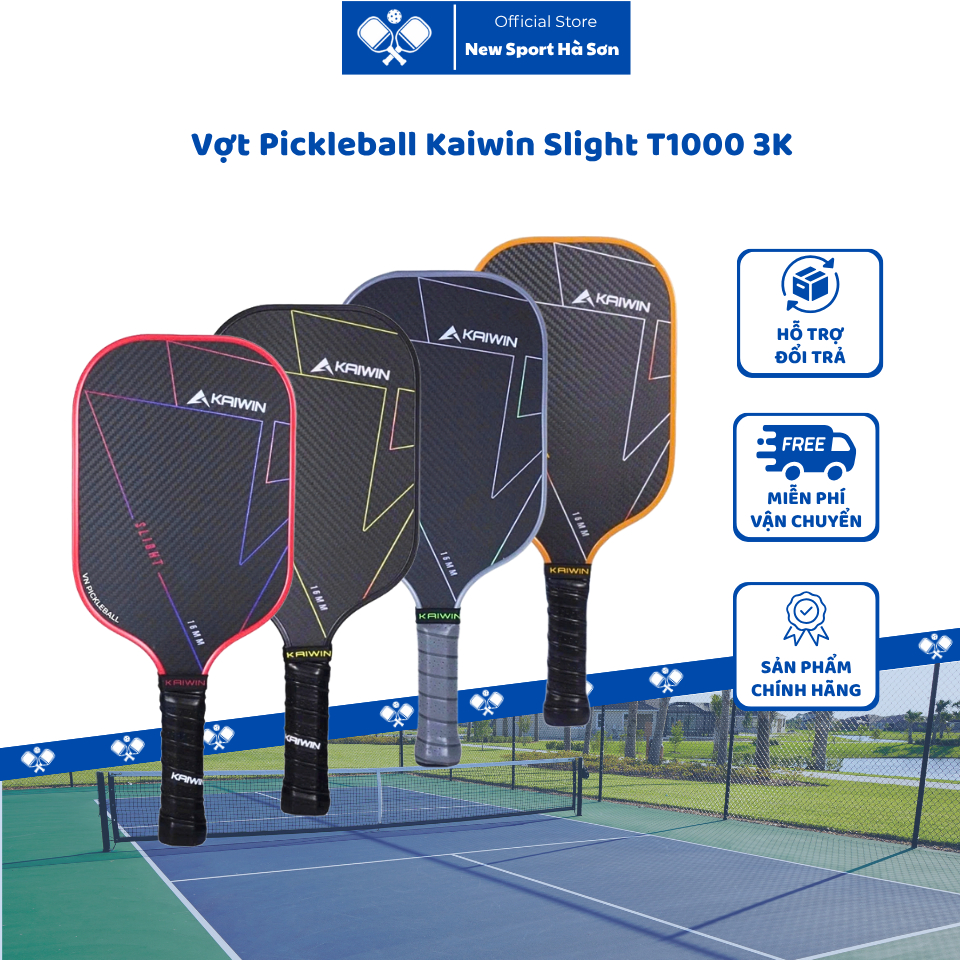 Vợt pickleball Kaiwin Slight T1000 16mm cao cấp phù hợp với nhiều lối chơi