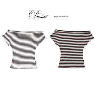  Áo Lệch Trễ Vai Sọc PRADIES - Rygies Off Shoulder Top 
