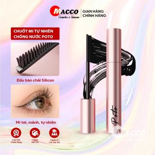  Chuốt Mi Poto Đầu Cọ Silicon Chuốt Mi Siêu Tơi Mi Dày Dài Tự Nhiên Sợi Fiber Giúp Lông Mi Dày Dài MACCO 