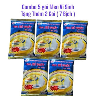  Combo 5 Tặng 2 Men Vi Sinh Xử Lý Bể Phốt Jik Jak 200 Gr  Không Dùng Hút Bể Phốt,Khử Mùi Hôi Hết Tắc Nghẽn Bể Phốt 