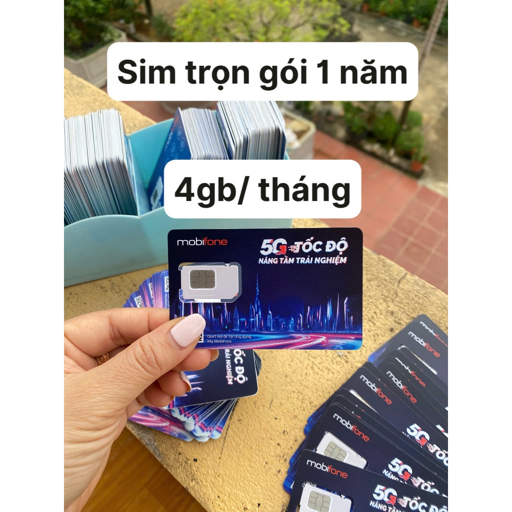 Sim data 4G, 5G Mobifone trọn gói 1 năm _ 3gb/thang, 4gb/tháng, 100gb/ tháng, 500gb/tháng