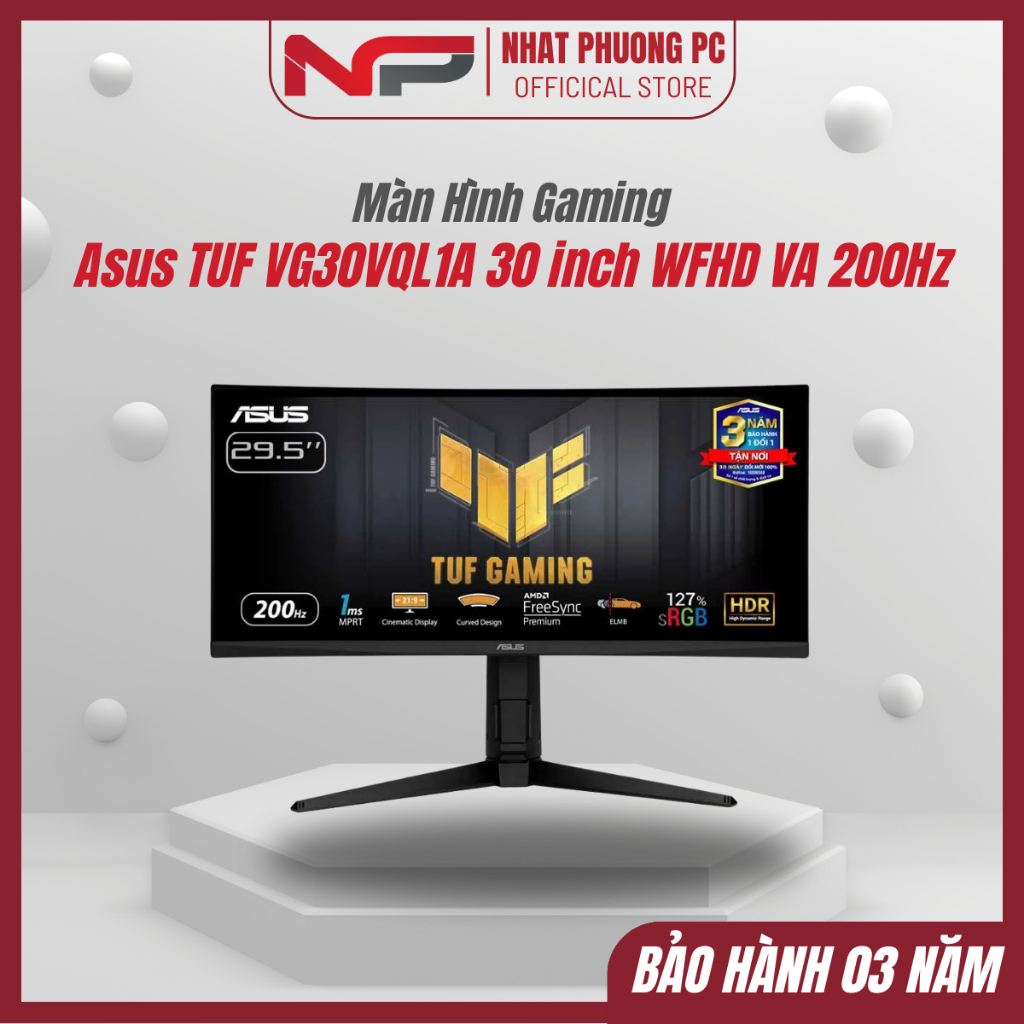 Màn Hình Gaming Asus TUF VG30VQL1A 30 inch WFHD VA 200Hz