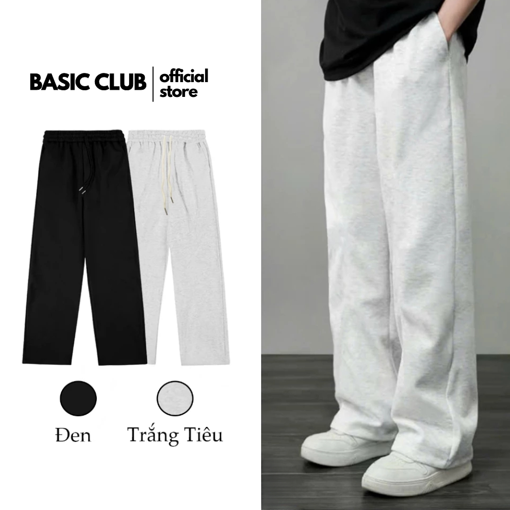 Quần Nỉ 2 Da Form Suông Rộng BASIC CLUB Unisex Nam Nữ Local Brand Đứng Form Co Giãn Tốt Menswear M9