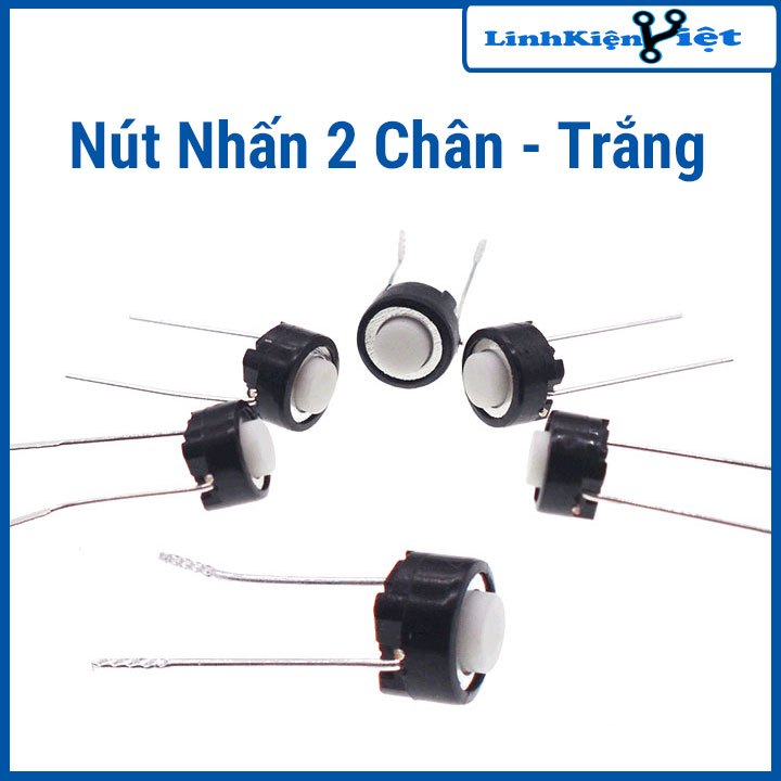 Nút Nhấn 2 Chân - Trắng