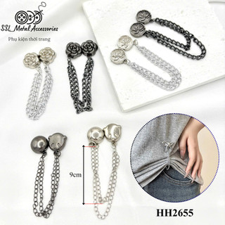 [Hàng mới](2 bộ) Nút hít nam châm đa năng, ghim khóa nút nam châm cố định thu ngắn quần áo HH2655,SB287 #ssl_accessorie