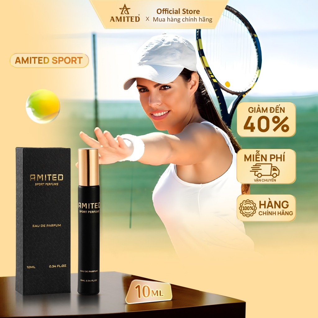 Nước Hoa nam nữ thơm lâu unisex Amited Sport Black Sự Kết Hợp Sang Trọng Và Đầy Năng Lượng Size 10ML