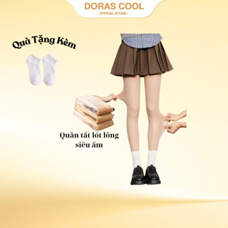  Quần tất giữ nhiệt nữ lót lông DORAS COOL co dãn màu da đen siêu ấm mùa đông cực ấm đại hàn 
