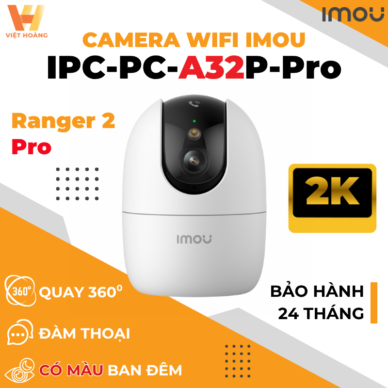 [3M] Camera Imou A32 Pro, Trong Nhà, Màu Ban Đêm IPC-A32P-PRO