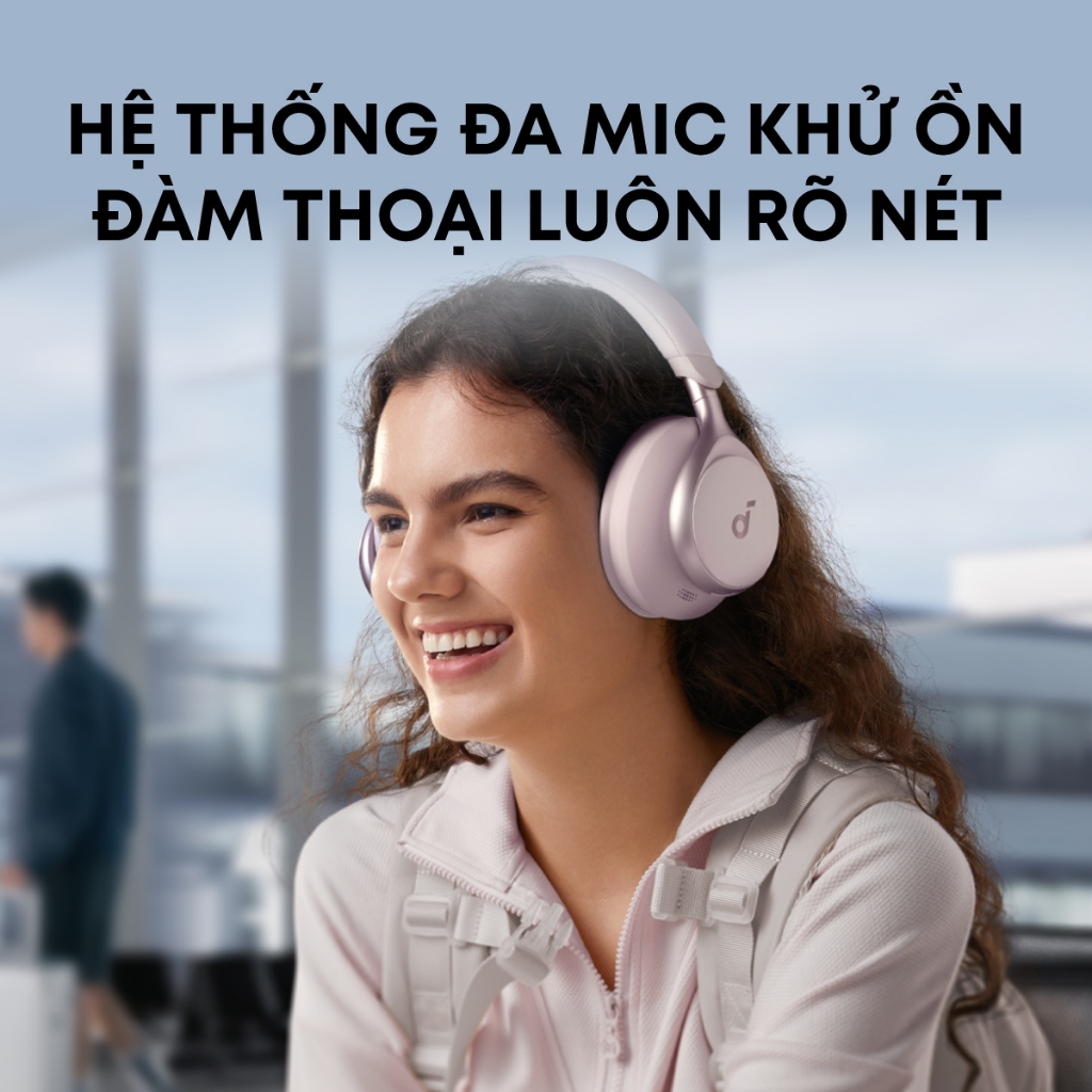 Tai nghe không dây chụp tai soundcore Space One | Âm thanh Hi-res | Giảm ồn 98% | 55h phát nhạc | BigBuy360 - bigbuy360.vn