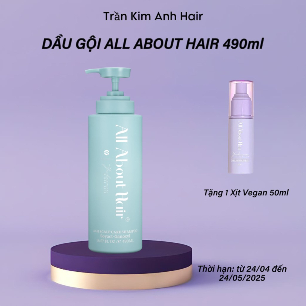 DẦU GỘI ALL ABOUT HAIR - SẠCH SÂU PHỒNG TÓC - KHÔNG SILICON
